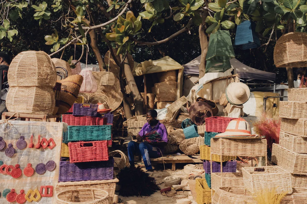 Colourful basket